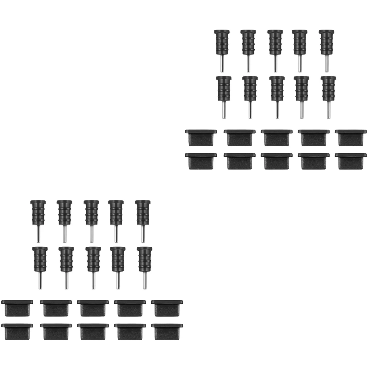 

20 Pairs Micro Usb Plug Earphone Plug Charm Silicone Plugs Headphone Jack Plug Charging Port Plug