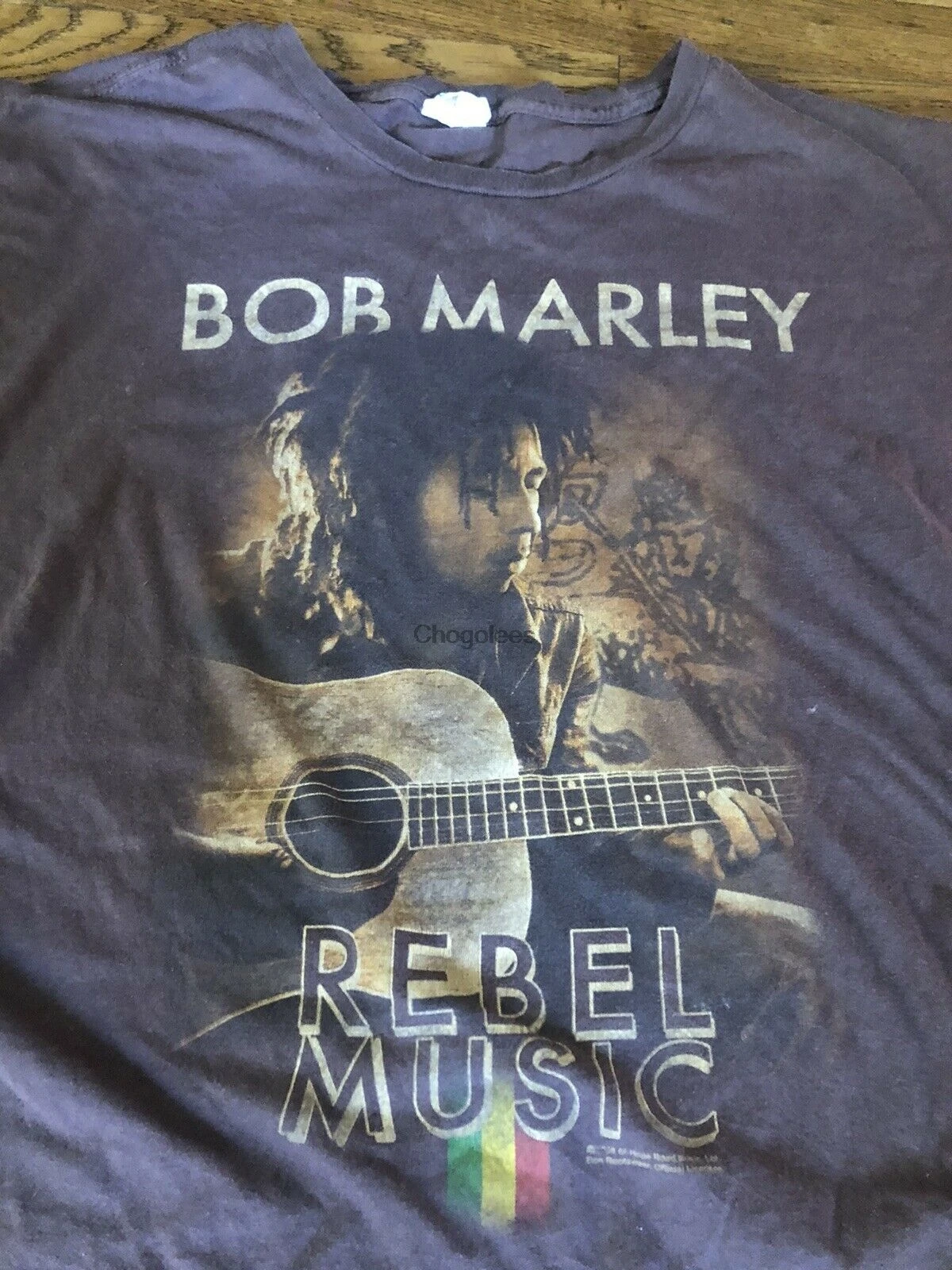 Винтажная футболка с коротким рукавом модель 2008 года BOB MARLEY REBEL MUSIC |