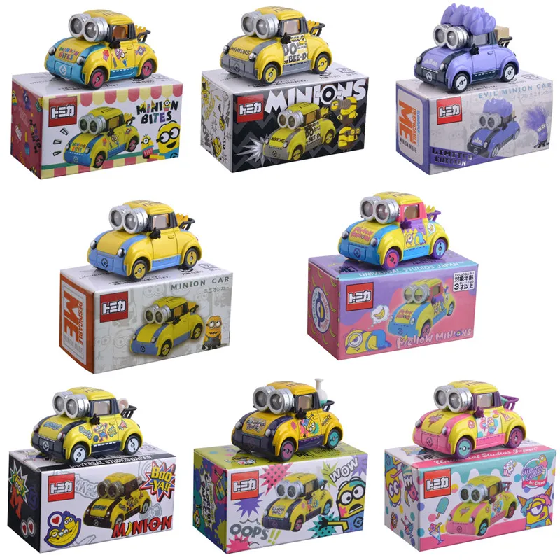 

TAKARA TOMY Despicable Me Minions Evil Kevin 1:64 Diecat Vehicle Metal Alloy Car Model Toys For Children's Birthday Gifts