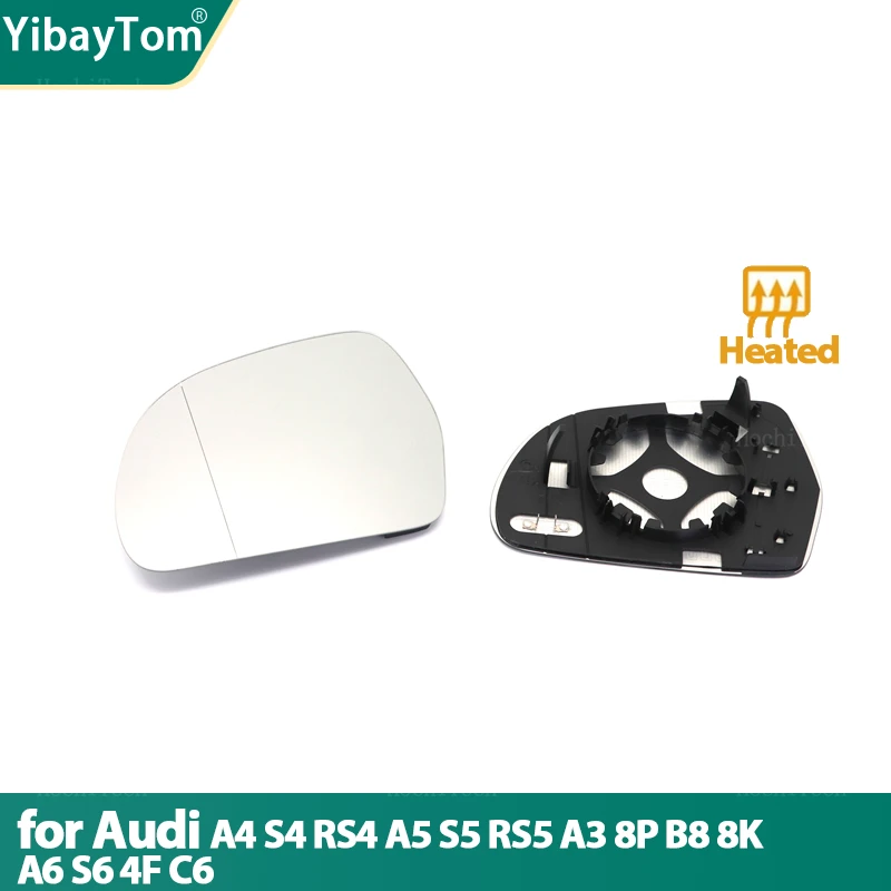 

Door Wing Rearview Mirror Glass Side Mirror Lens Heated For Audi A4 S4 B8 8K 08-09, A5 S5 B8 8K 07-09, A8 S8 D3 Q3 SQ3 A3 8P