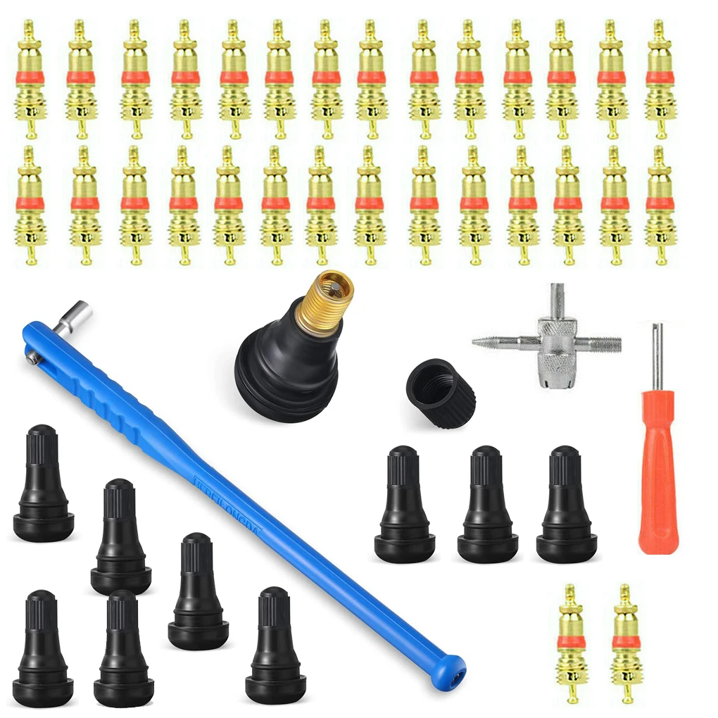 

43 Pieces/Set Cars Tire Valve Tools Universal Tyre Stem Core Puller Repairing Disassembly Maintenance for Automobile