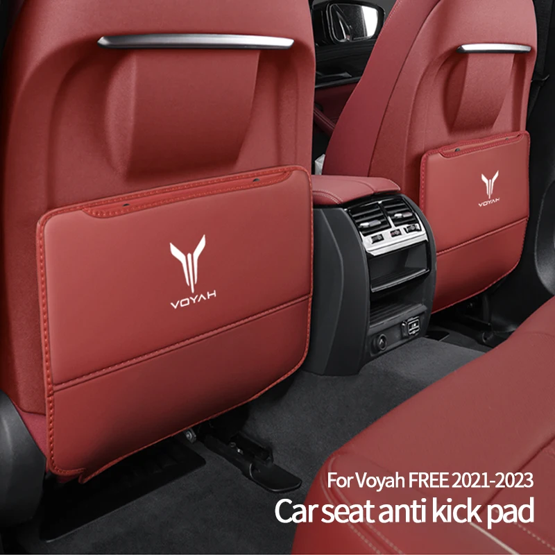 

Car Seat Back PU Leather Protector Dust-proof Kick Mat Protect From Mud Dirt Waterproof Cover For Voyah FREE 2021 2022 2023