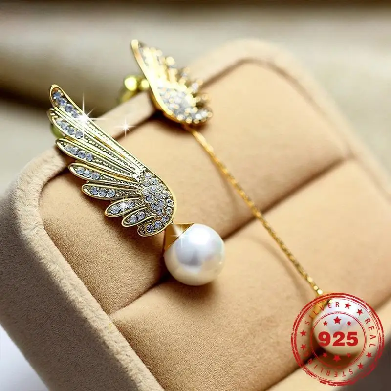 Женские серьги-подвески с искусственным жемчугом 14 к | Украшения и аксессуары