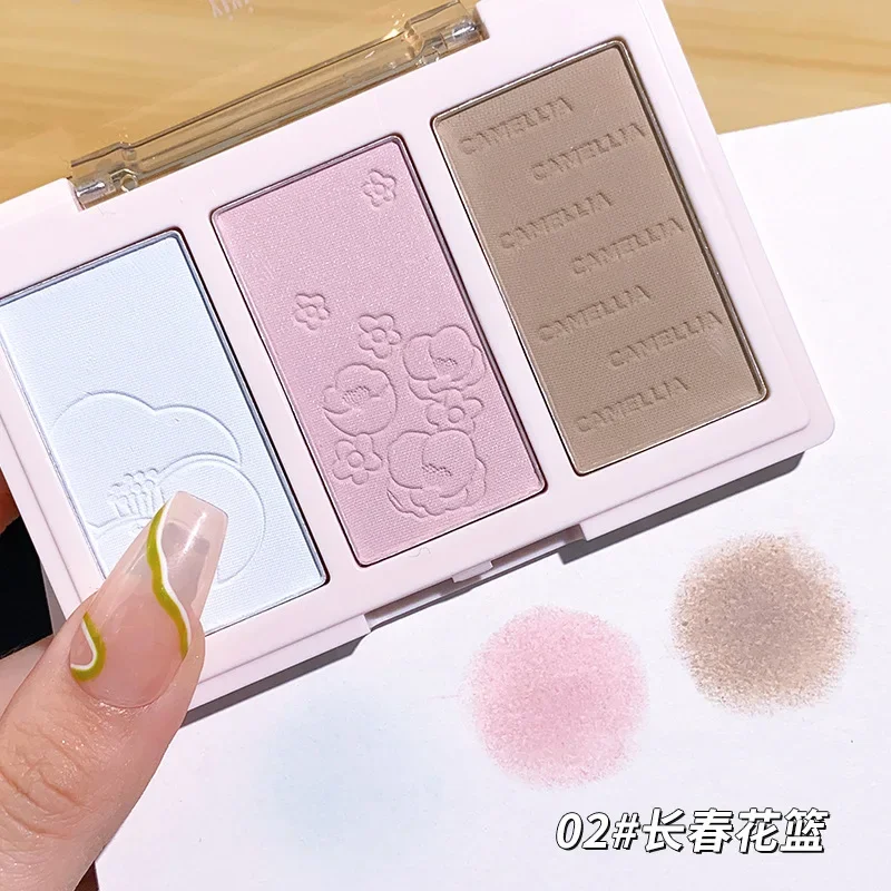 xixi Chali Hanana Трехцветная палитра контурной пудры Перламутровые тонкие блестящие