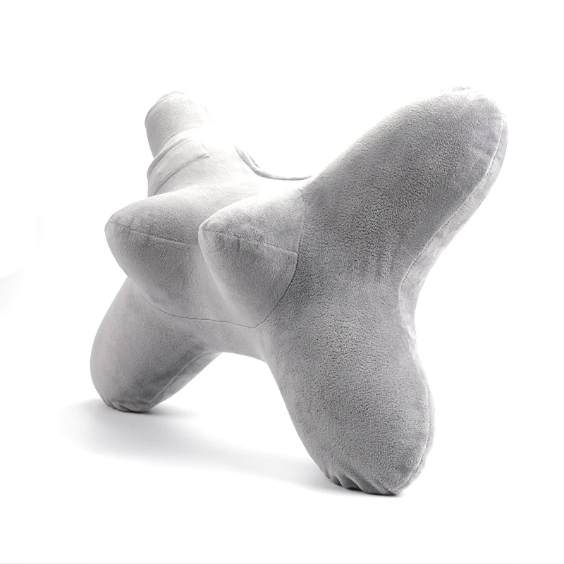 

New Gray Inflatable Travel Pillow Air Soft Cushion Trip Portable Innovative Products Body Back Support Portable Blow Neck Pillow