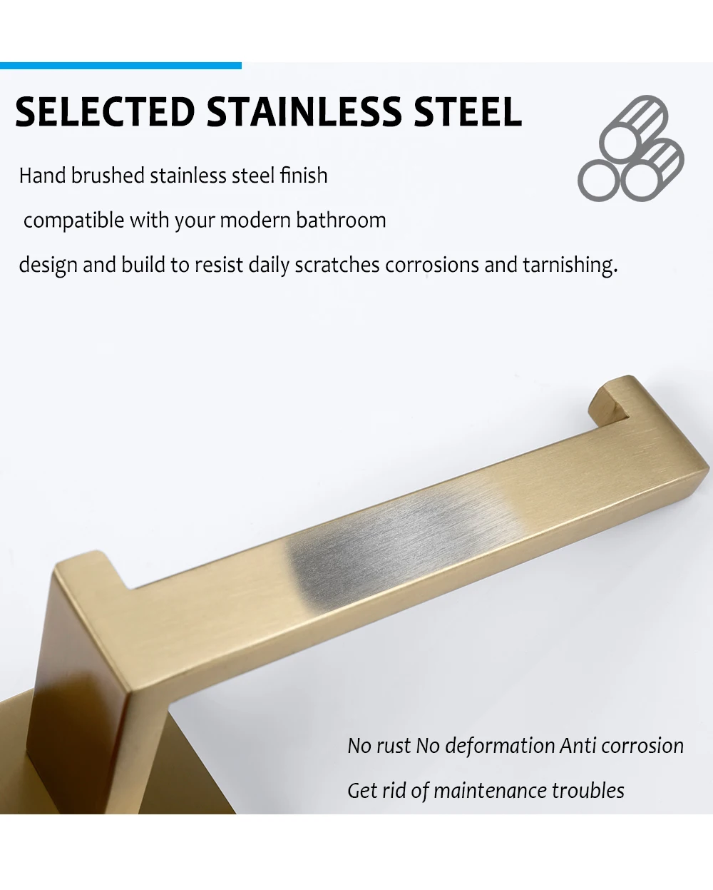 Набор фурнитуры для ванной из нержавеющей стали матовые золотые аксессуары