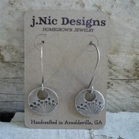 boho vintage round dandelion print drop earrings for women fashion classic personality pendant earring ladies jewelry