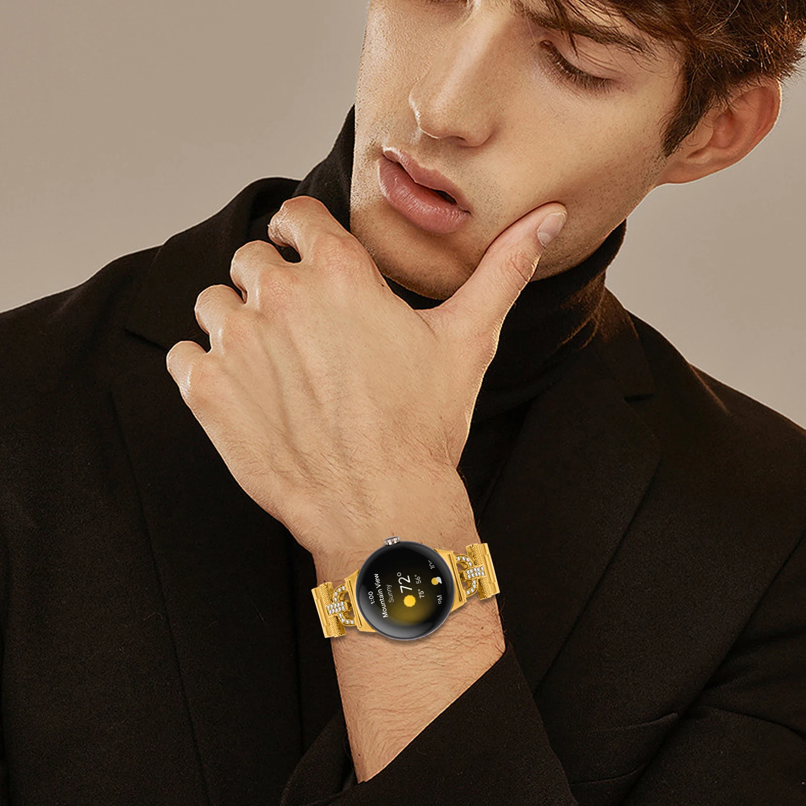 Фото Металлический ремешок для Google Pixel Watch2/1, сменный браслет из нержавеющей стали без зазоров для Google Pixel Watch3 4 41 мм, аксессуары №5
