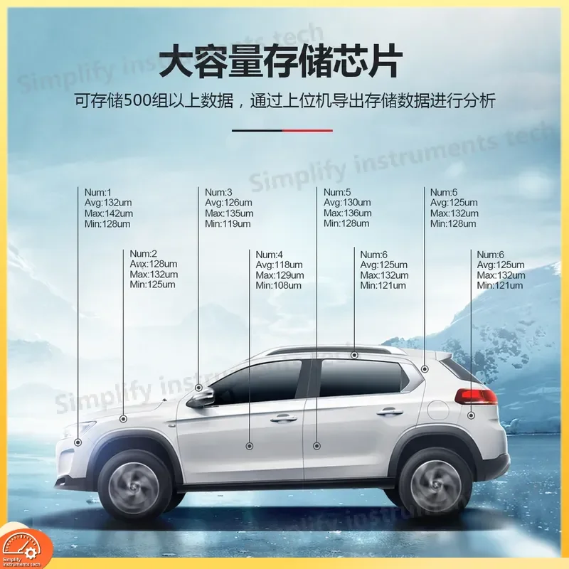 Фото Измеритель толщины покрытия для автомобильной краски, лака, оцинкованной стали, металлических покрытий, тестер толщины пленки UT343A, цифровой №4