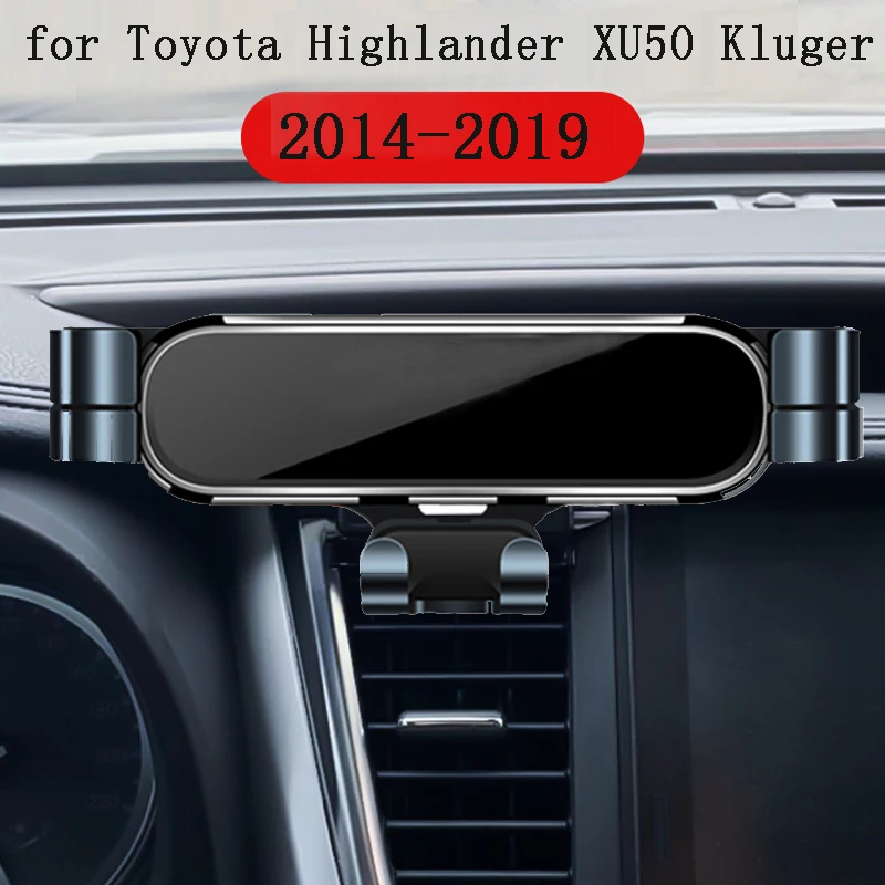 

LHD Car Phone Holder For Toyota Highlander XU50 Kluger 2018 Car Styling Bracket GPS Stand Rotatable Support Mobile Accessories