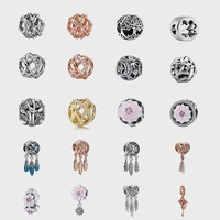 new arrival 925 sterling silver pendant colorful dream catcher cutout charm beads fit original pan series bracelet jewelry