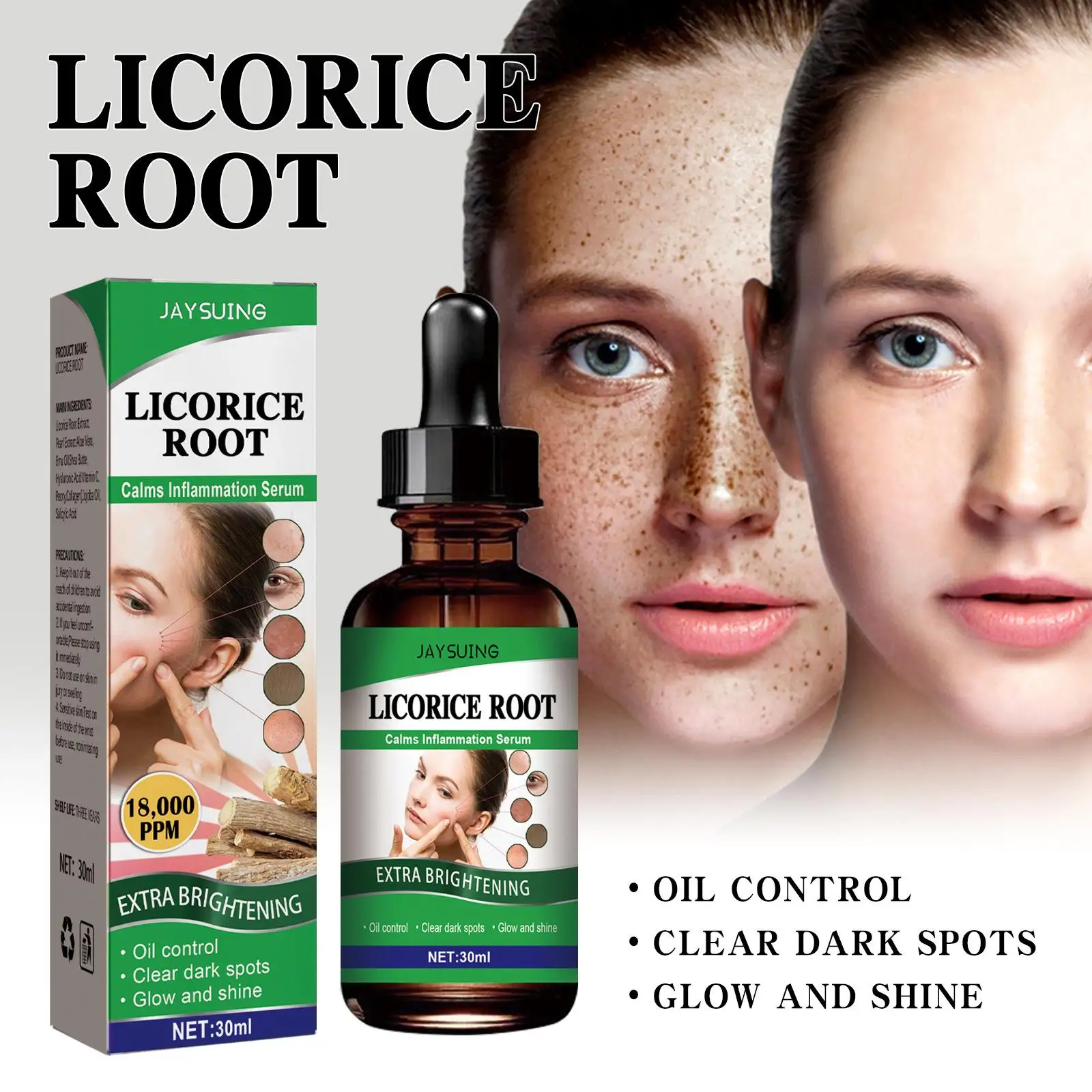 

Licorice Face Essence Pore Shrink Anti-aging Serum Anti Control Care Face Wrinkle Oil Hydrating Moisturizing Blackhead Supp P0e8