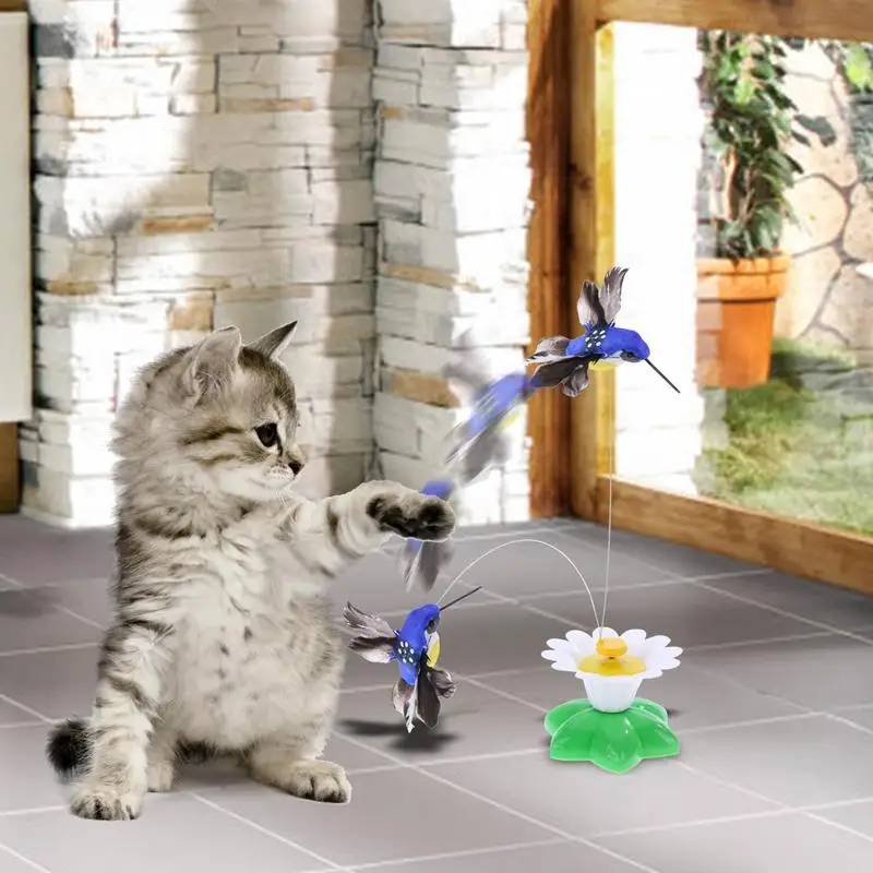 

Cat Teaser Toy Hummingbird Shape Electric Interactive Toy Pet Toy Cute Beautiful Cat Teaser 360 Degrees Funny Pet Supplies