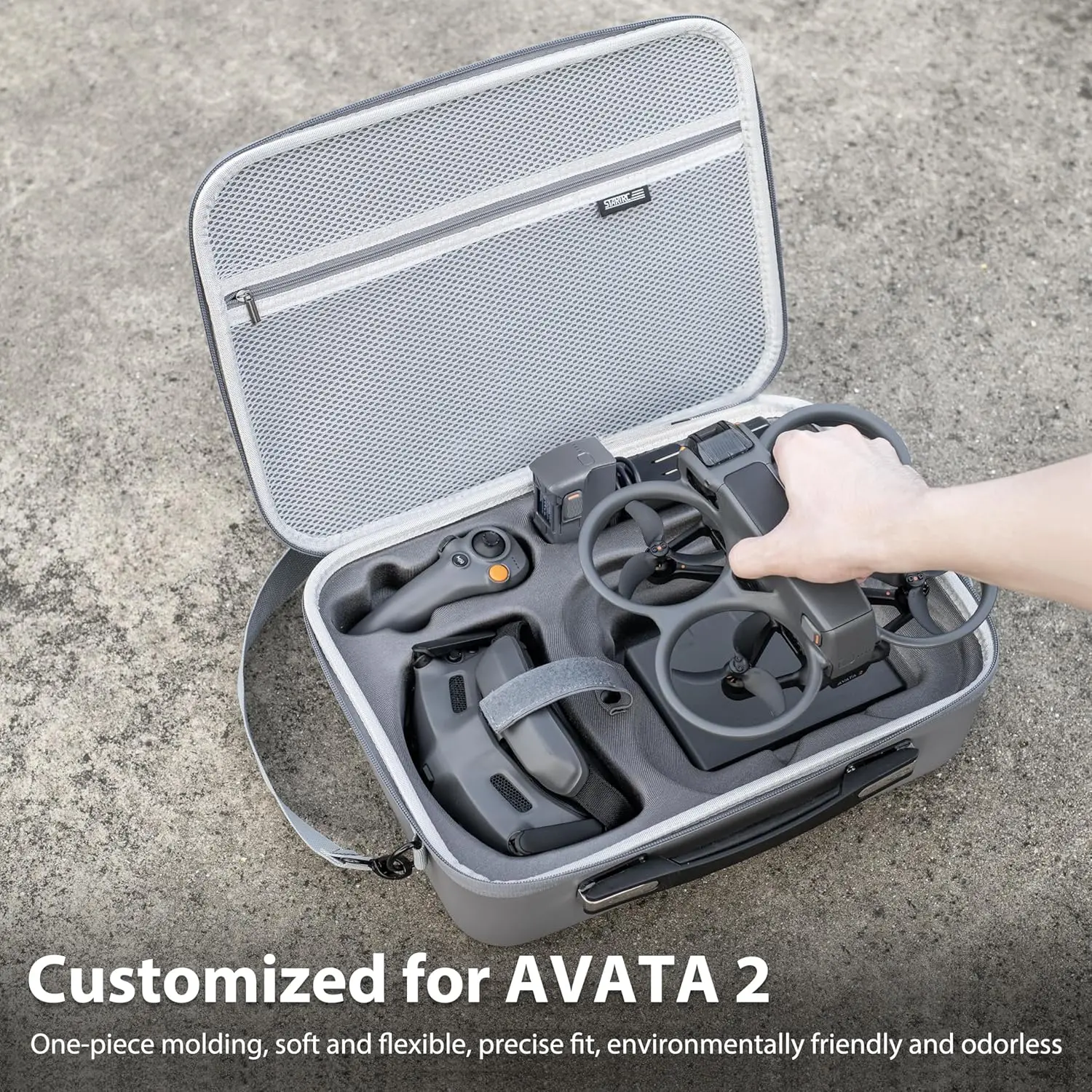 Фото Портативный дорожный кейс для DJI Avata 2 Fly More Combo с очками Goggles 3, сумка для хранения аксессуаров DJI Avata 2 №4