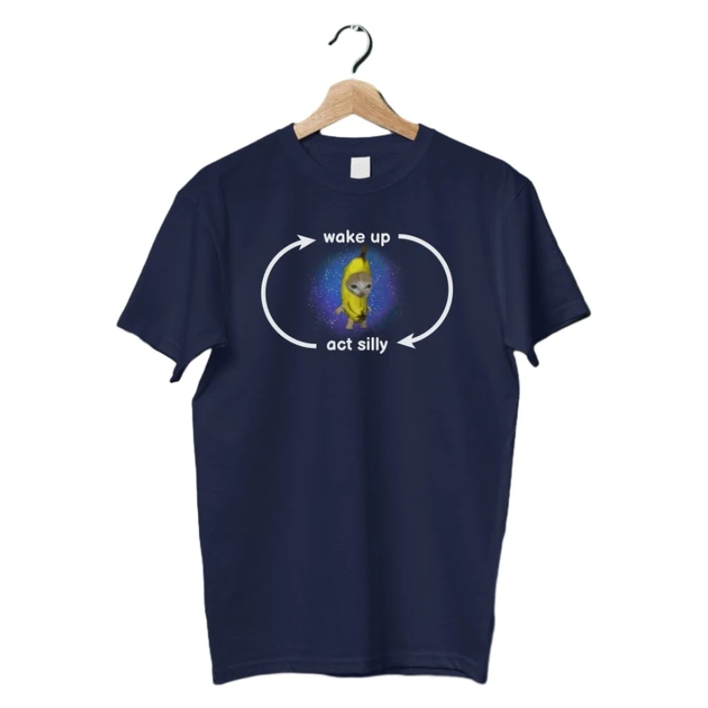 Повседневная мужская рубашка с круглым вырезом и коротким рукавом