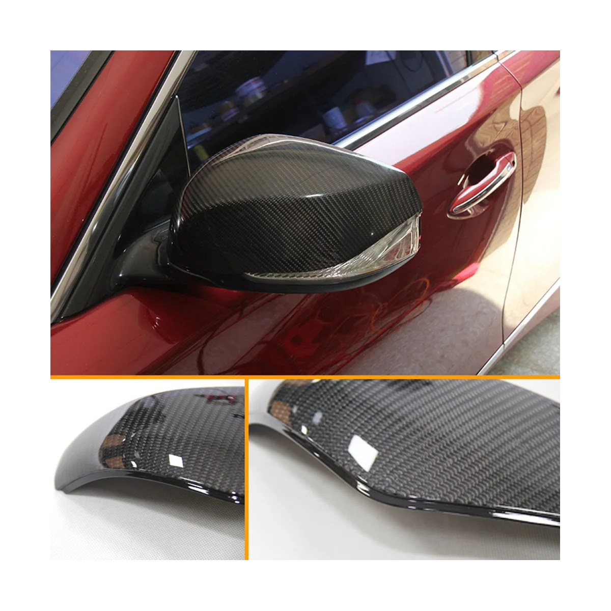 Корпус зеркала Bullhorn для Q5 SQ5 14-17 XQ30 2017 Q60 16 Q70 2015 + заднего хода из углеродного