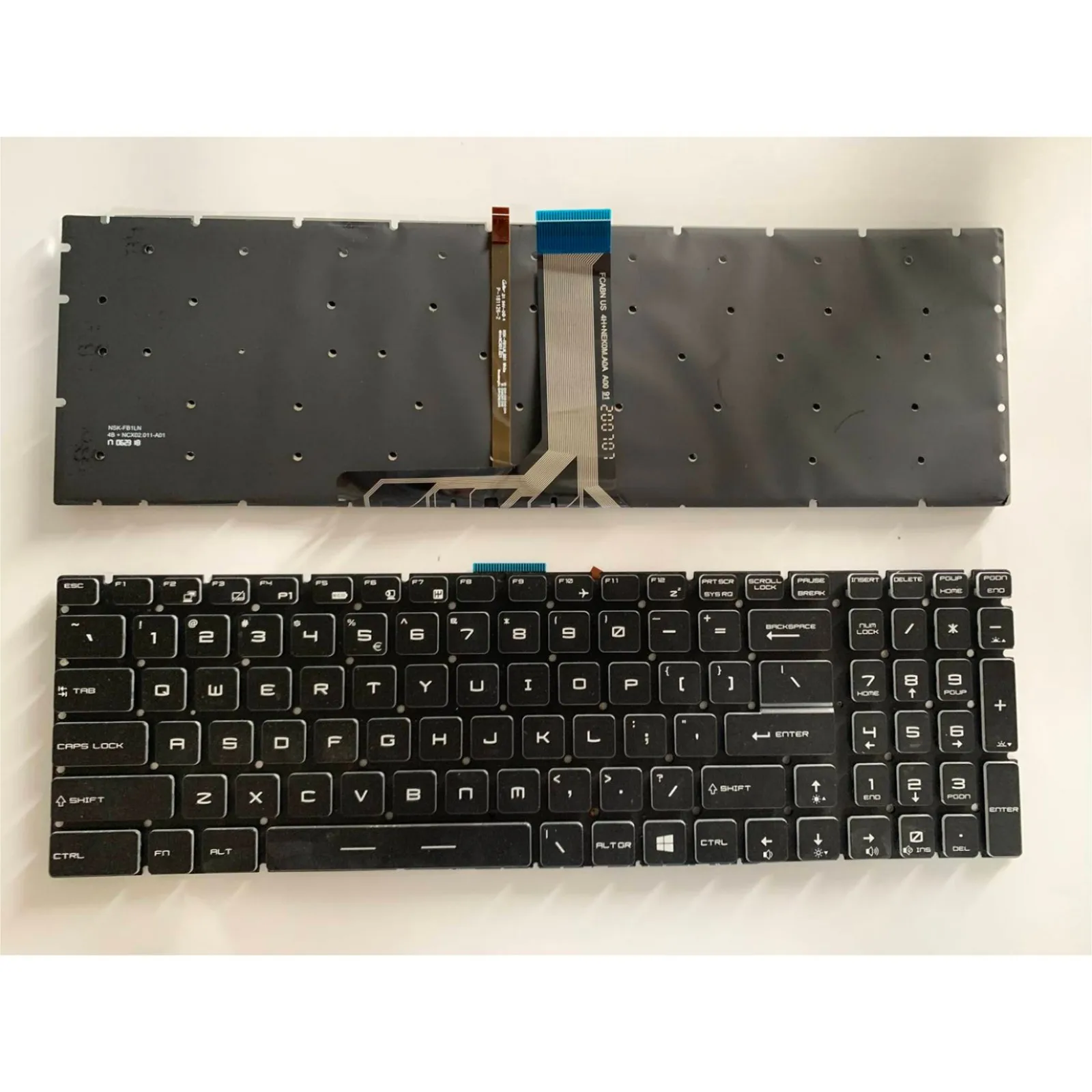 Американская радиоуправляемая раскладка для клавиатуры ноутбука MSI MS-1771 1772 1773 13F1 16U6 16U1 GP65 GE75 GP73 (art.: 3920d42e3e786) - 3920d42e3e786