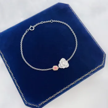 YM2023 Pink diamonds 0.07ct Solid 18K Gold Diamonds Jewellery Bracelets for women Fine Bracelets Holiday's Presents 1