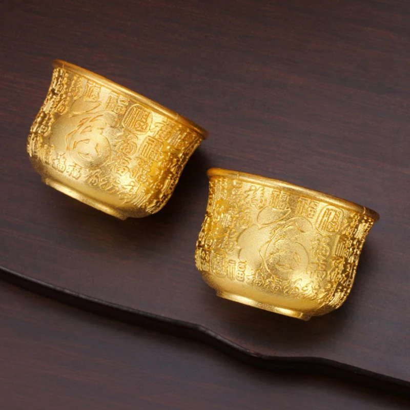 Латунная сервировочная чаша китайская ритуальная буддийская для воды латунная