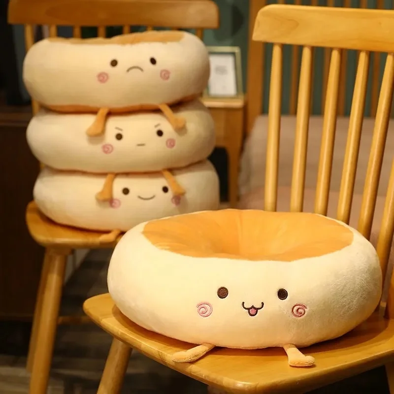 

2023 New Creative Toast Bread Futon Lazy Cushion Home Floor Chair Cushion Plush Office Window Tatami Pudding Butt Round Cushions