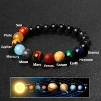 2022 eight planets bead bracelet men natural stone universe yoga solar chakra bracelet for women men jewelry gifts drop shipping