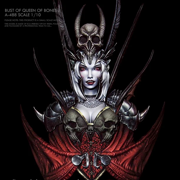 

Бюст гаражный комплект Неокрашенная фигурка из смолы 1/10 бюст костной королевы ада