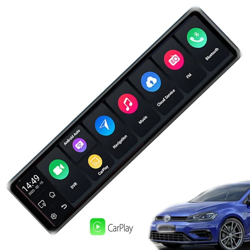 Tiktok трендовая 12-дюймовая сенсорная видеорегистратор Pantalla Mirror Touch Dash Cam ADAS 4+64G WiFi 4G