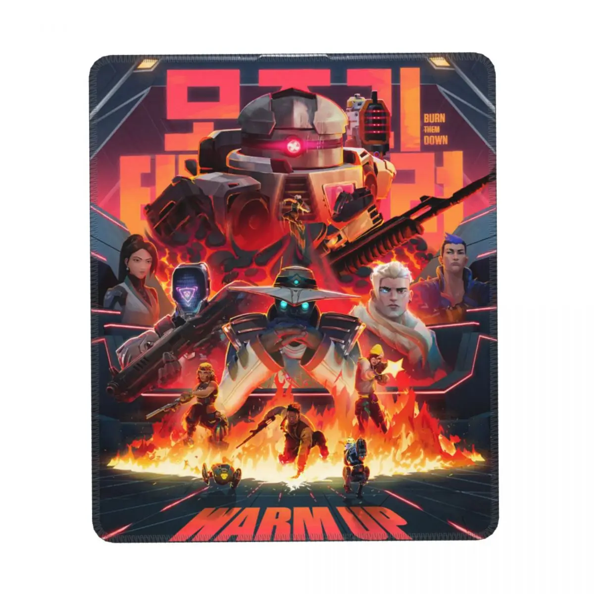 

Video Game Valorant Mouse Mat Cute Anime Stain Resistant Protection Pad Birthday Gift Desk Mat Programmer