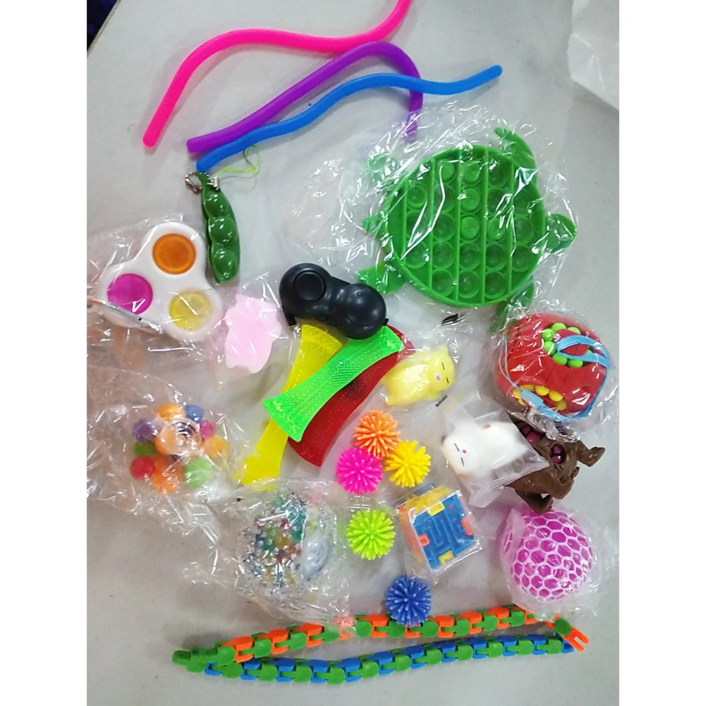 

Набор инструментов для снятия давления, сенсорные игрушки-антистресс, набор для детей и взрослых для аутизма, тревожность, рельефные сжимае...