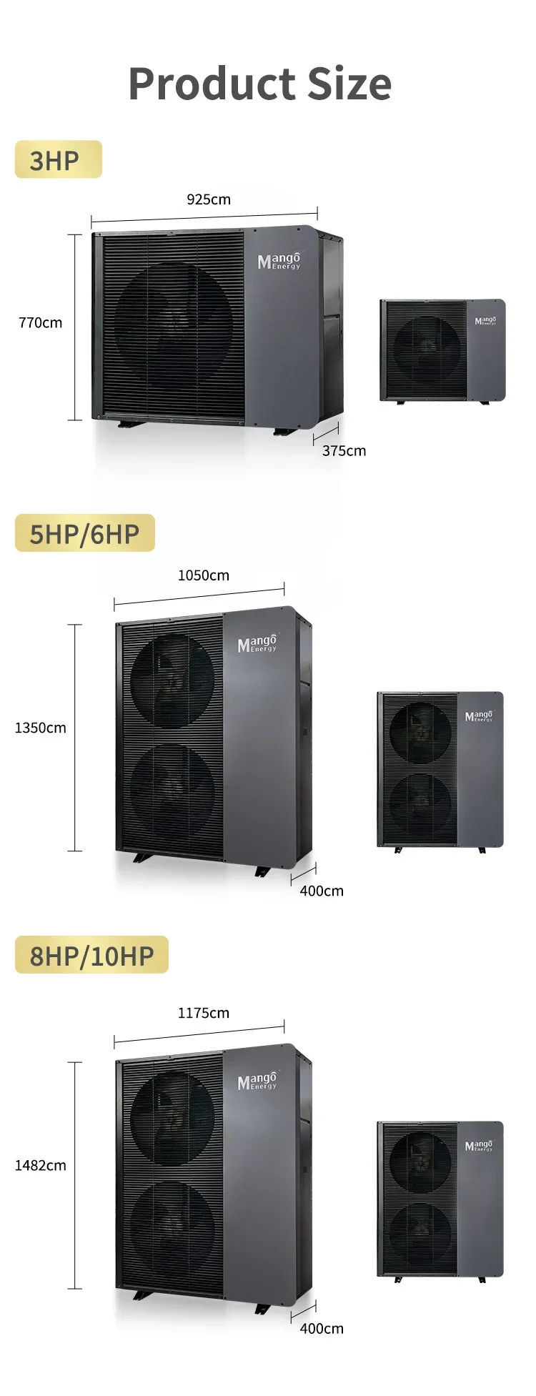 Новый дизайн R290 R32 10 кВт 20 30 Воздушно-водяной тепловой насос Водонагреватель Evi