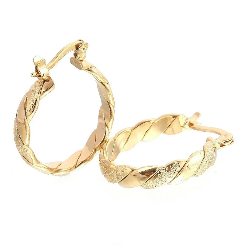 

Серьги-кольца женские из желтого золота, 14 к