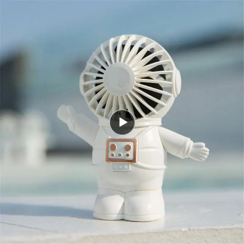 

Handheld Electric Fan Lightweight And Portable Soft Tone Without Noise Mini Fan Innovate Beautiful Desktop Fan Cartoon Astronaut