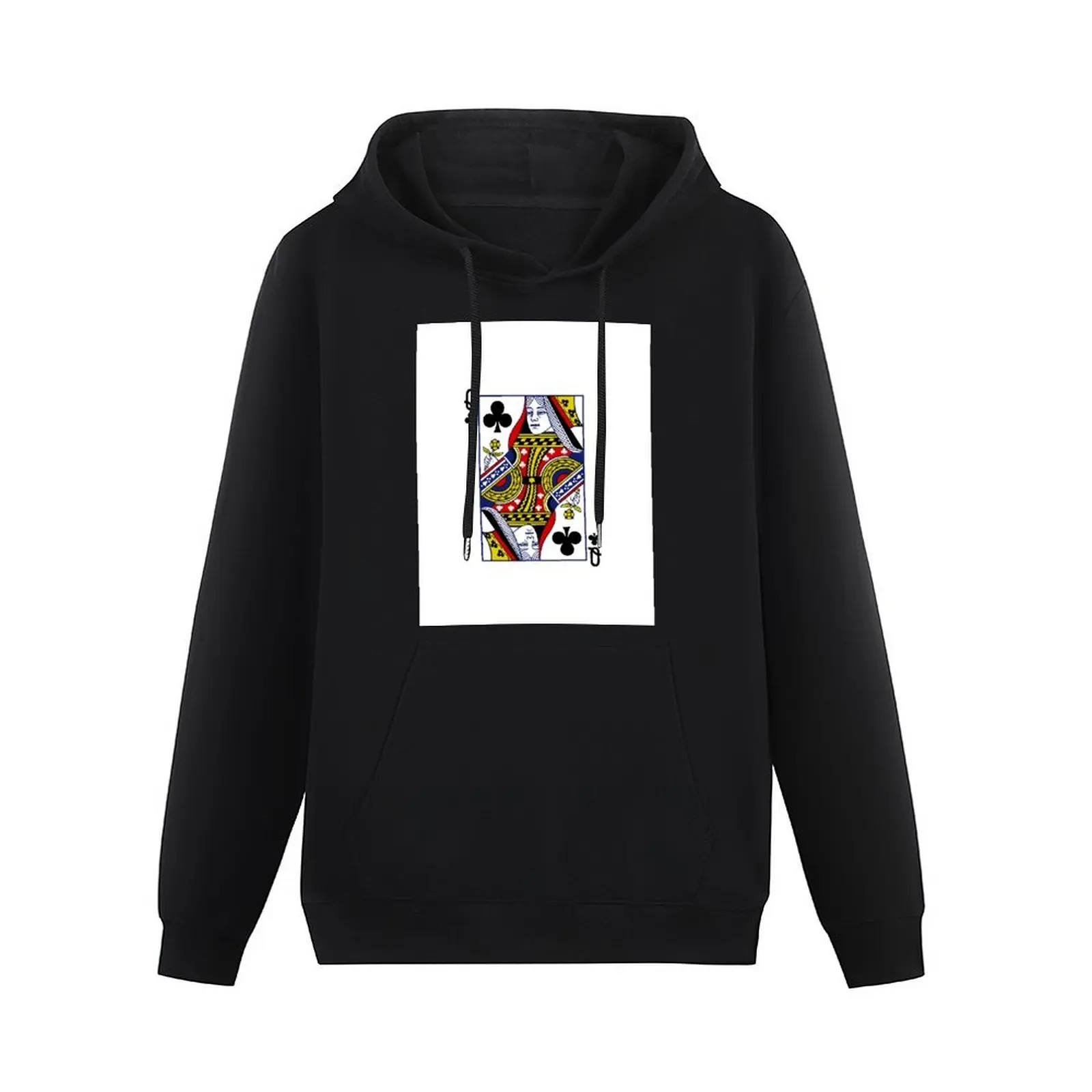 Пуловер с капюшоном Queen of Clubs Playing Card одежда в стиле аниме корейском мужская