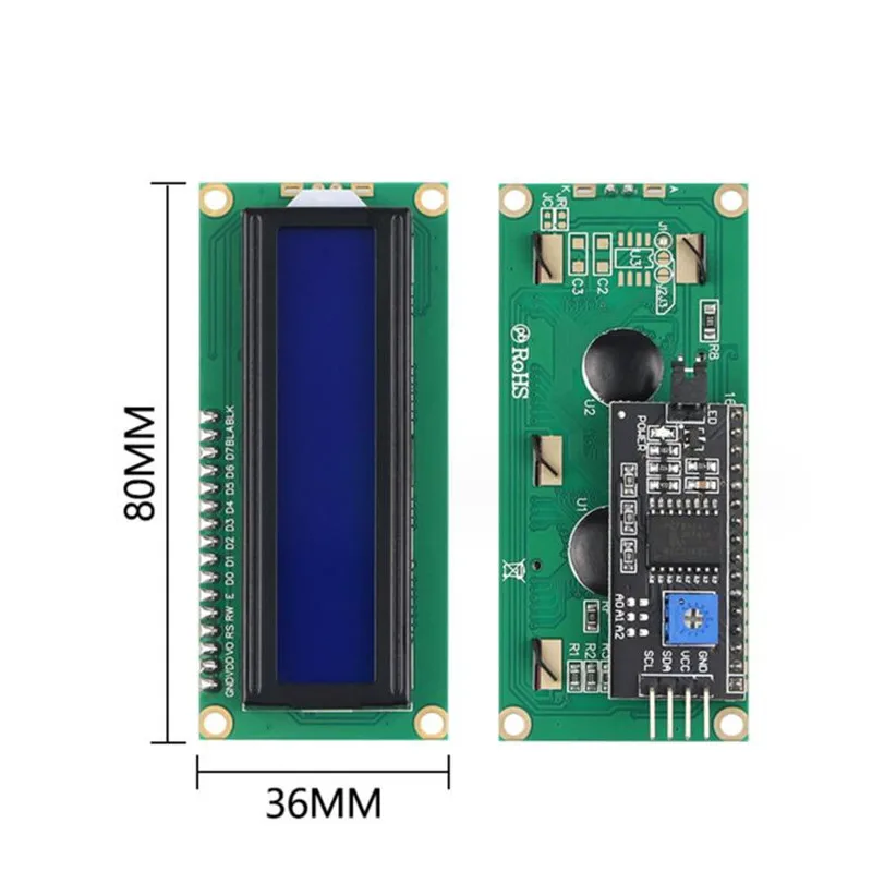 

1602 Welding I2C LCD Module Blue Screen Library Files (Blue Screen)