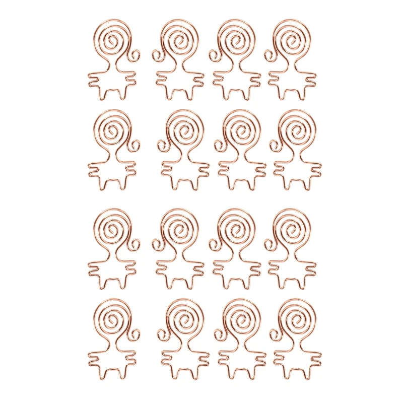 

Rose Gold 16Pcs/Box Kawaii Cat Paper Clips Bookmark Planner Tools Scrapbooking Tools Binder Paper Clip