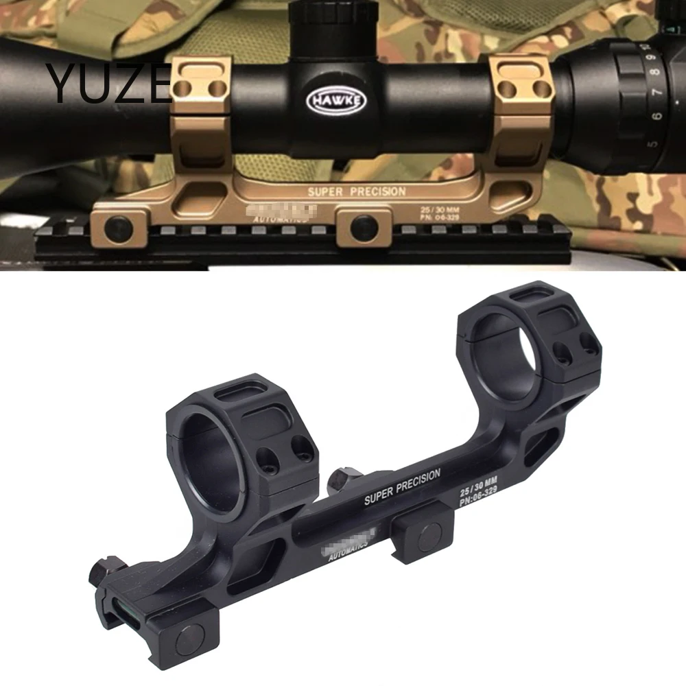Tactical GE Automatics Gun AR15 Rifle Optical  Scope Mount 25.4mm/30mm QD Rings Mount with Bubble Level For 20mm Picatinny Rail