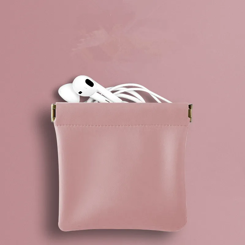 

Mini Storage Bag Coin Purse Small-Size Cosmetic Bag Portable Earphone Bag Protective Case Sundries Lipstick Pack Short Wallet