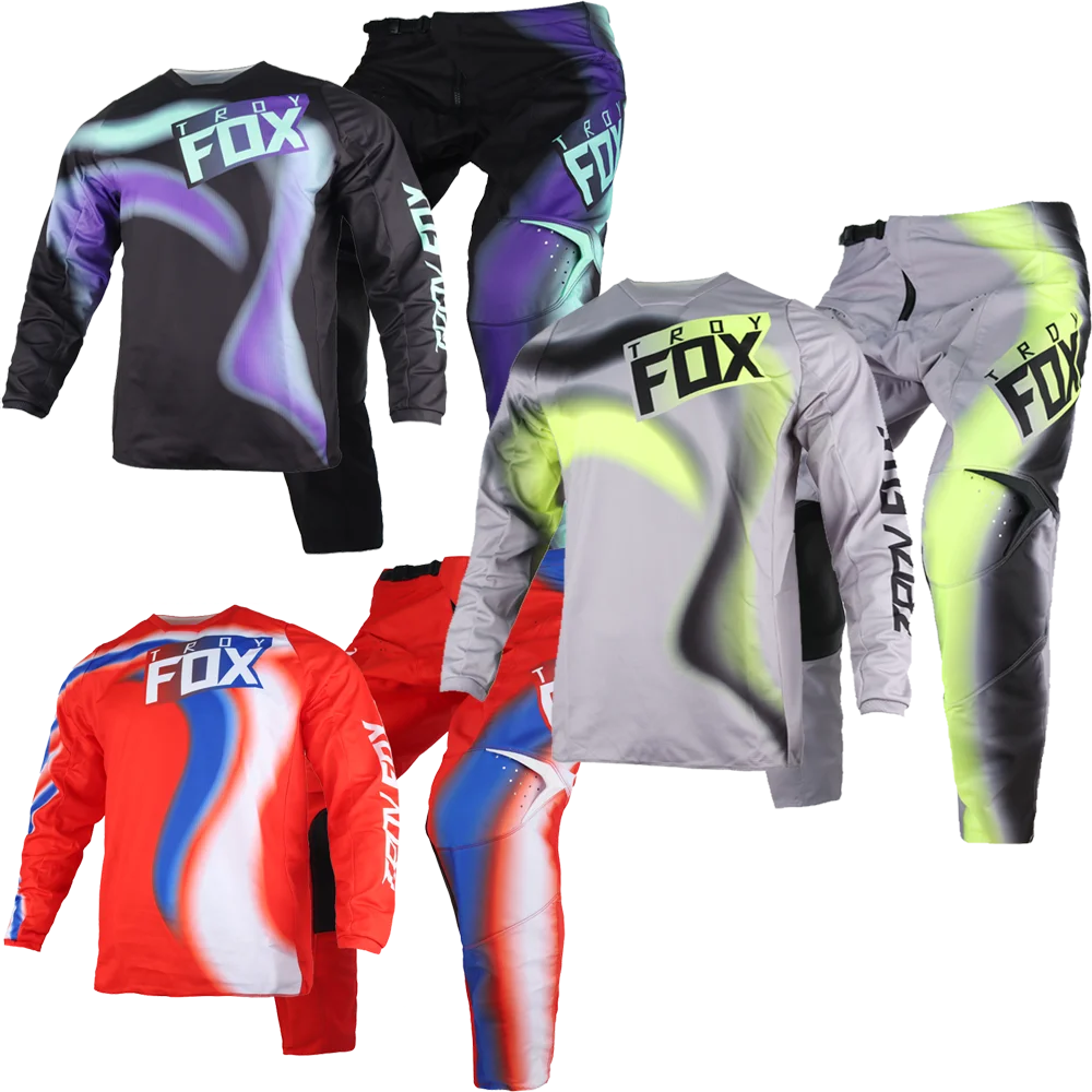 Free Shipping 180 Toxsyk Gear Set ATV MX Dirt Mountain Bike Jersey Pants Street Moto Kits Offroad Motor Cycling Suit Mens
