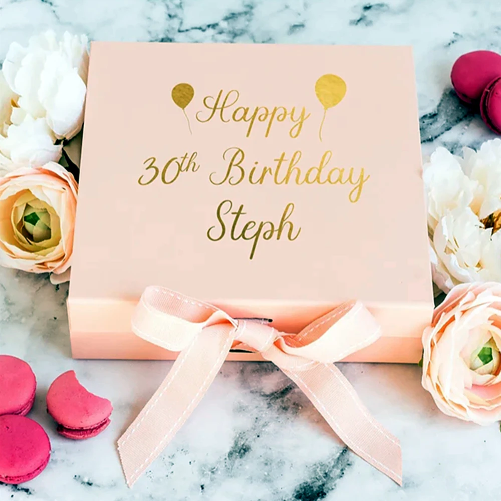 With Name,happy Birthday Gift Box,30th Birthday Gift Box,editable