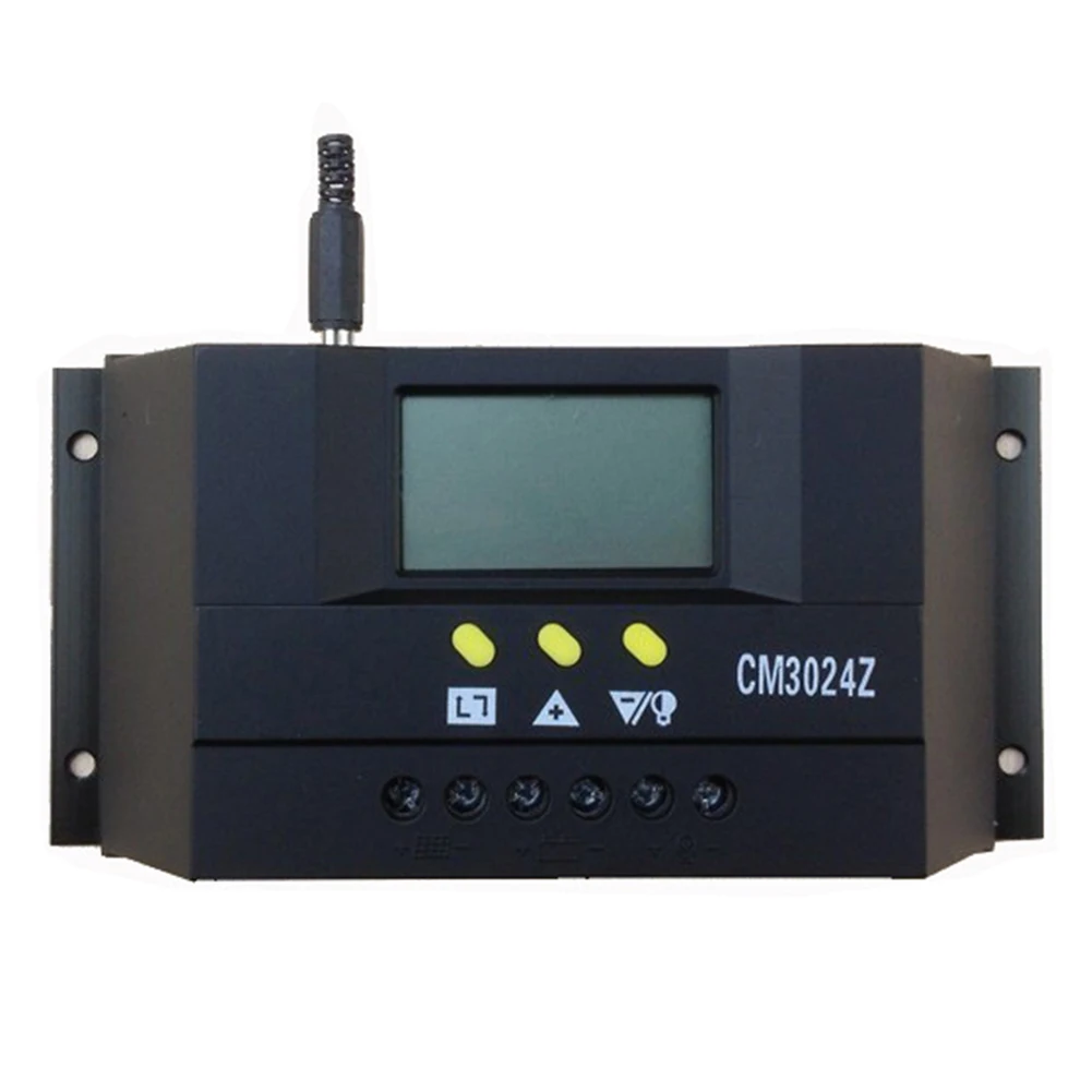 

CM3024Z 12V/24V 30A Plug In Solar Controller LCD Genetator Regulator Charge Mode PWM Voltage