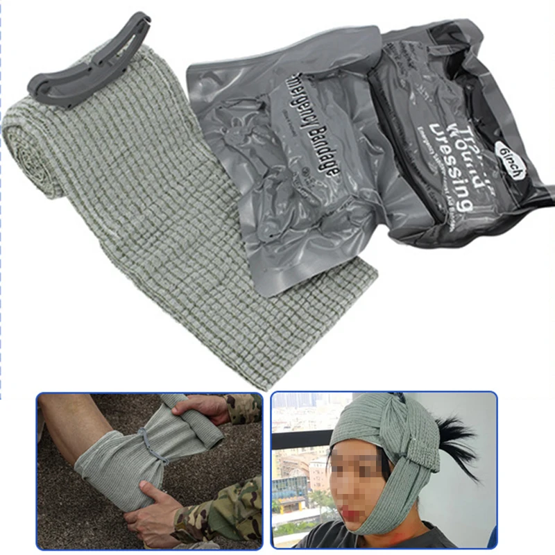 

Israeli Bandage Trauma Kit Emergency Compression Bandage Tourniquet Medical Dressing Sterile Roll Bandage Trauma First Aid Hot