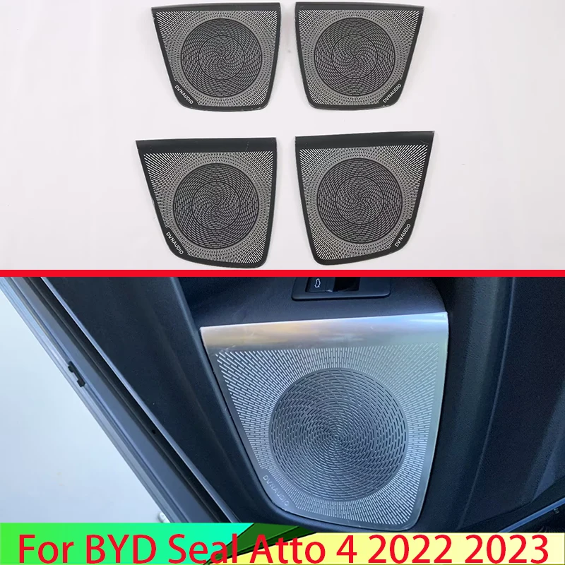 

Крышка динамика из нержавеющей стали для BYD Seal Atto 4 2022 2023 внутренняя отделка Боковая дверь стерео ободок воротник кольцо украшение Молдинг