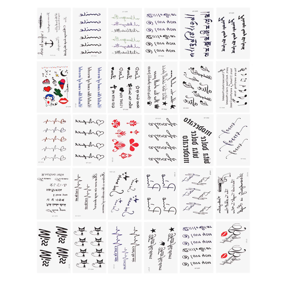 

30 Pcs Nativity Stickers Temporary Stickers Alphabet Stickers Festival Tattoo Stickers Water Proof Stickers Letter Small Kuromi
