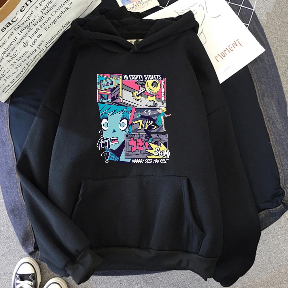 Hoodies Anime Vaporwave Manga Skateboarding Mens Pullovers Hip Hop Brand Vintage Punk Man Hoodie Loose Streetwear Clothes