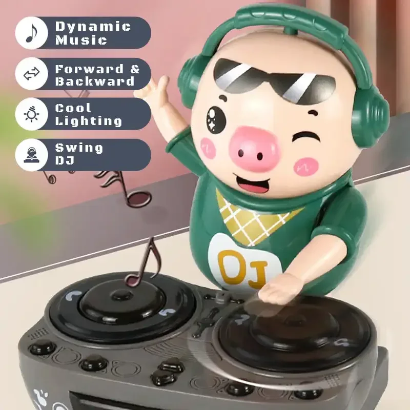 Dj Pig Robot Музыкальная Шкатулка С 30-мя Песнями Детские Светящиеся Игрушки