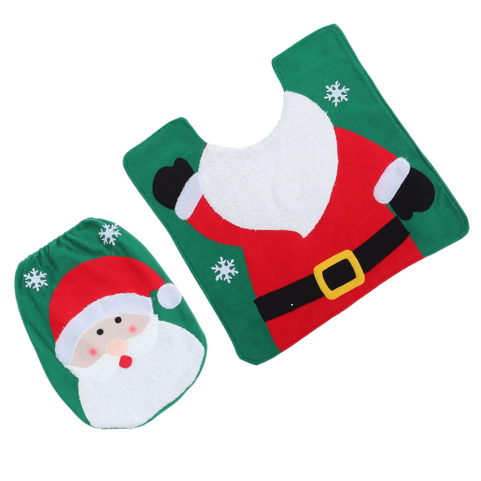

Christmas Toilet Cover Xmas Floor Pad Decorative Mat Lid Protector Cute Decorate