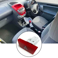 SsHazard Flasher Warning Light Switch White+Red For Peugeot 107 SCitroen C1 SToyota Aygo,6490.NG Direct Replacement