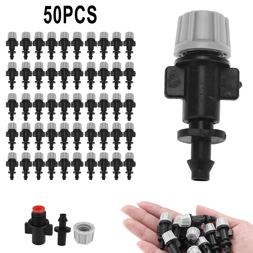 

50 Pcs Water Misting Nozzles Sprayer Adjustable For Garden Drip Irrigation System Atomizing Sprinkler Agriculture Water Tools