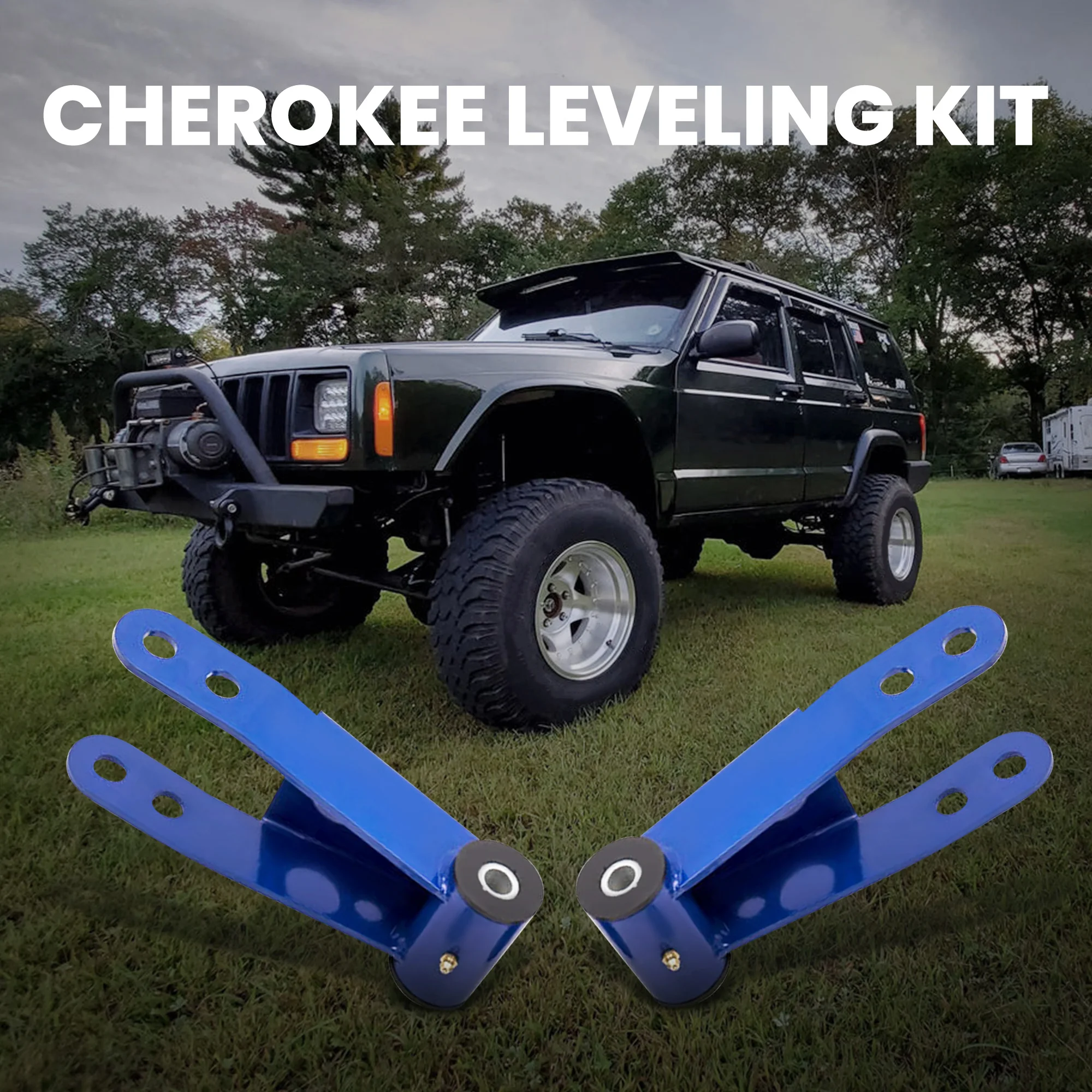 

Level Lift Kit Front 3'' Rear 2 for Jeep Cherokee XJ 1984-01 Transfer Case Drop Front 3'' Rear 2'' Shackle 4X4 1984 85 86-01