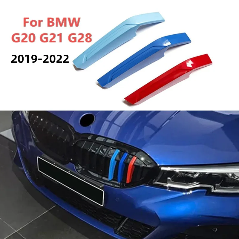 

Для BMW G20 G21 G28 новая серия 3 2019 2020 2021 2022, накладка на переднюю решетку автомобиля, накладка на гриль, 3D наклейки M, аксессуары